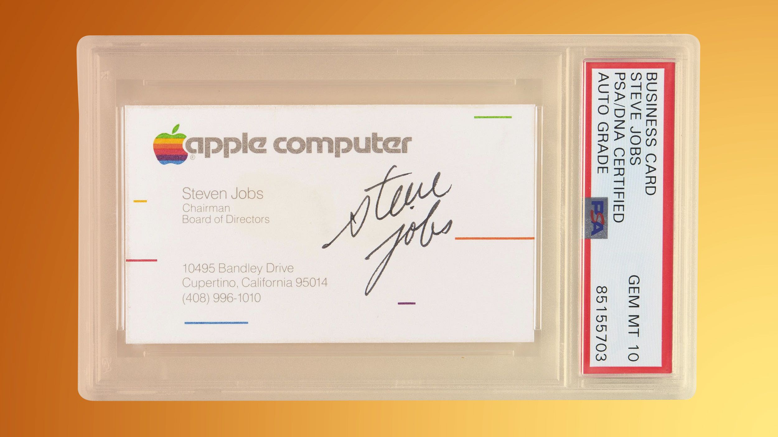 Визитку с автографом Стива Джобса продали за 180 тысяч долларов (фото 1)