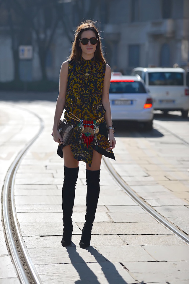 Неделя моды в Милане A/W 2014: street style. Часть V (фото 11)