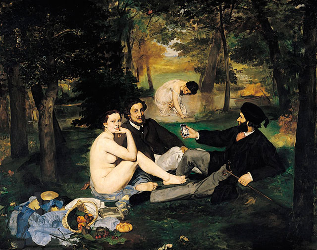 Эдуард Мане. "Завтрак на траве", 1862-1863 в обработке Art x Smart