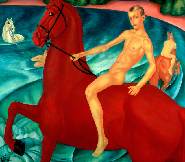 Кузьма Петров-Водкин, "Купание красного коня", 1912 год