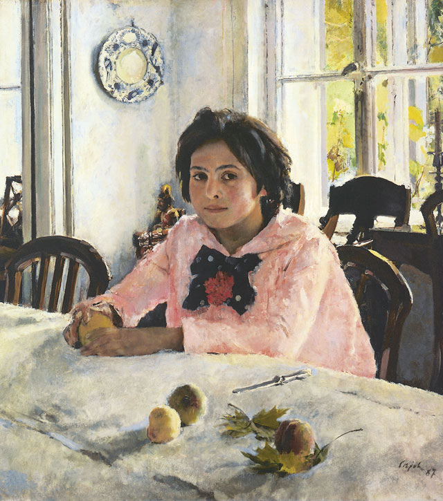 Валентин Cеров. "Девочка с персиками", 1887 год