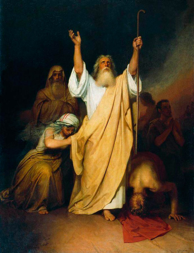 Иван Крамской. "Молитва Моисея после перехода израильтян через Чермное море", 1861