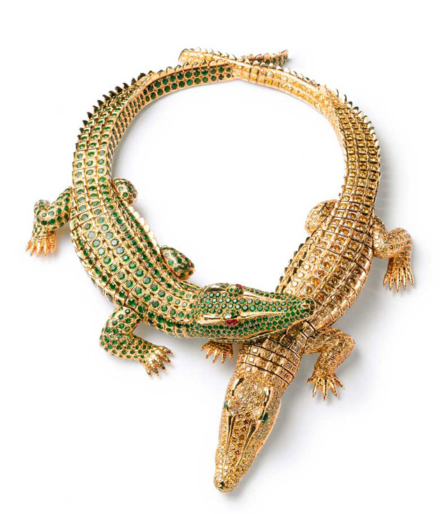 Ожерелье-крокодил, Cartier, специальный заказ, 1975