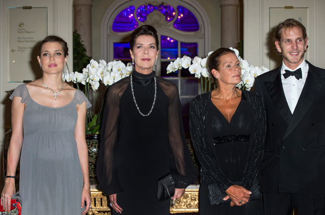 Charlotte Casiraghi, Princess Caroline of Hanover, Princess Stephanie of Monaco and Andrea Casiraghi, 2013