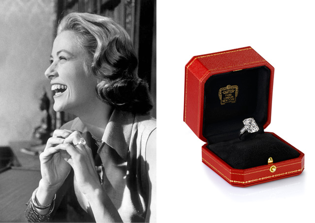 Грейс Келли в фильме "Высшее общество", на ней кольцо с бриллиантом Cartier
