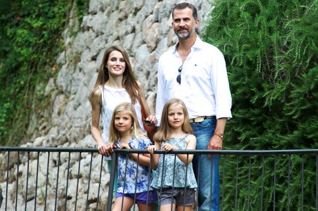 Prince Felipe of Spain, Princess Letizia of Spain and their daugthers Princess Leonor of Spain and Princess Sofia of Spain, 2013