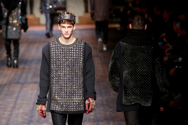 Неделя мужской моды в Милане: показ Dolce&Gabbana, осень-зима 2014 (фото 3)