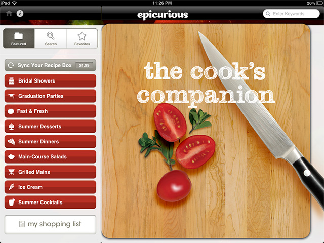 Приложение недели: Epicurious Recipes & Shopping List (фото 2)