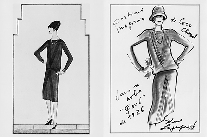 drawing-of-the-ford-dress-by-chanel-1926