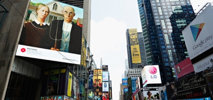 Американские билборды украсили знаменитыми картинами