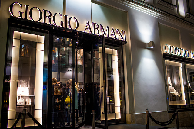 Открытие нового бутика Giorgio Armani в Третьяковском проезде