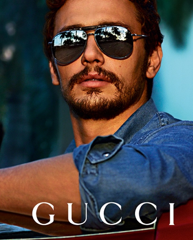 Джеймс Франко в кампании Gucci Eyewear