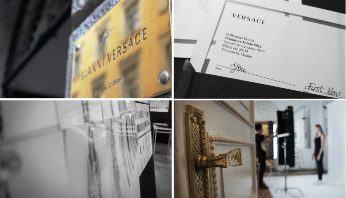 Подготовка к показу Versace весна-лето 2014