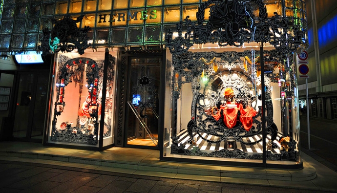 Топ-5 лучших витрин бутика Hermes в Токио