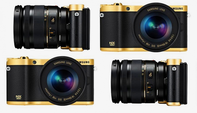 Золотой фотоаппарат Samsung Gold Plated NX300