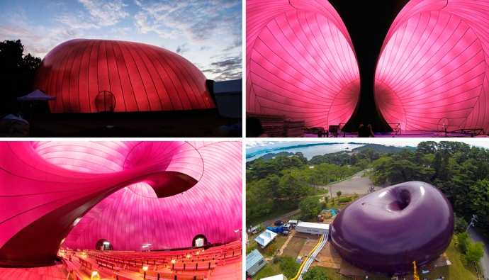 Гигантский надувной концертный зал откроется в Японии