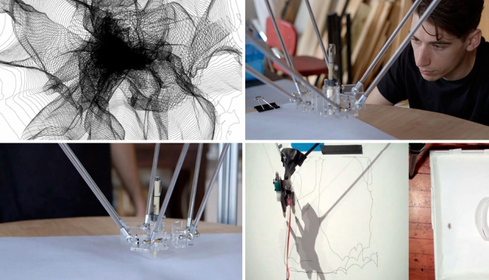 "Drawing Machine" — робот-художник, созданный Харви Муном