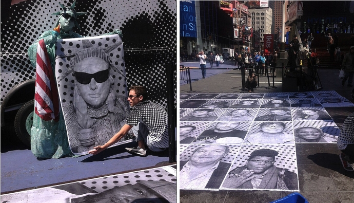 JR украшает улицы Нью-Йорка портретами прохожих