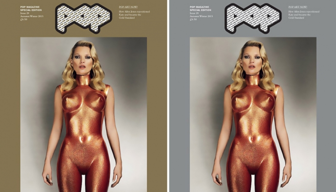 Золотая Кейт Мосс на обложке POP