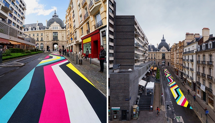 Цветная улица во французском Ренне