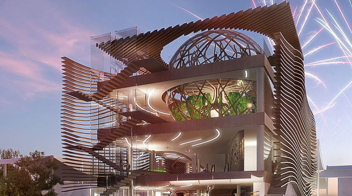 Геометрический павильон Азербайджана для Milan Expo 2015