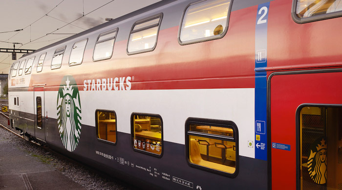 Starbucks открывает кафе в поезде