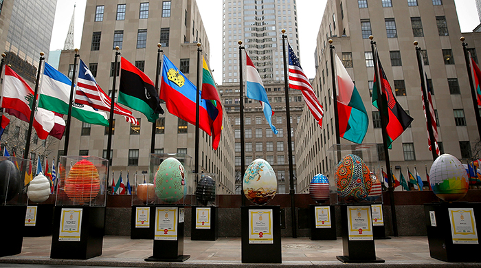 Яйца Faberge к Пасхе выставили в Рокфеллер-центре