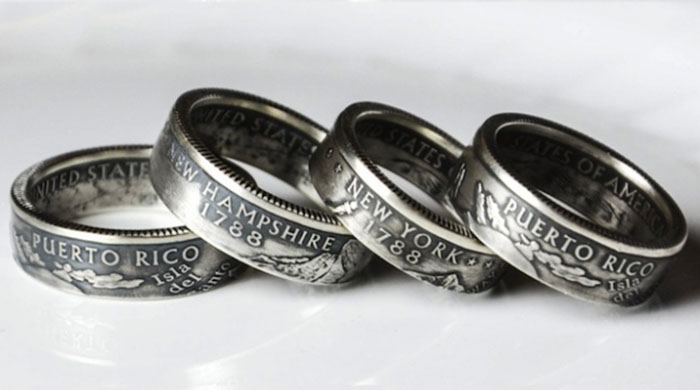 Кольца из серебряных монет от Николаса Хекмана