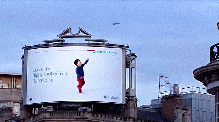 "Живые" билборды от British Airways