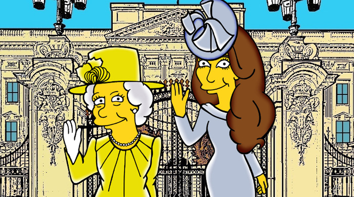 Художник Александро Паломбо "симпсонизировал" Кейт Миддлтон и Елизавету II