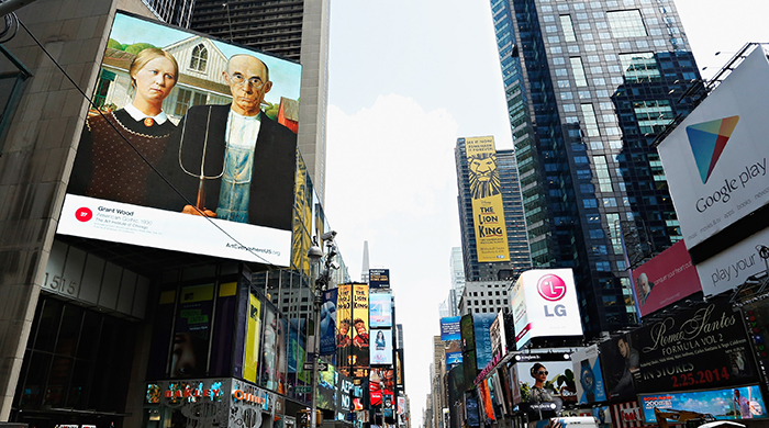 Американские билборды украсили знаменитыми картинами