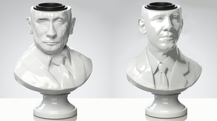 Фарфоровые колонки-правители от Petro Vodkins