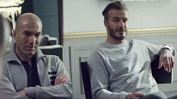 Зинедин Зидан и Дэвид Бекхэм в новом ролике adidas