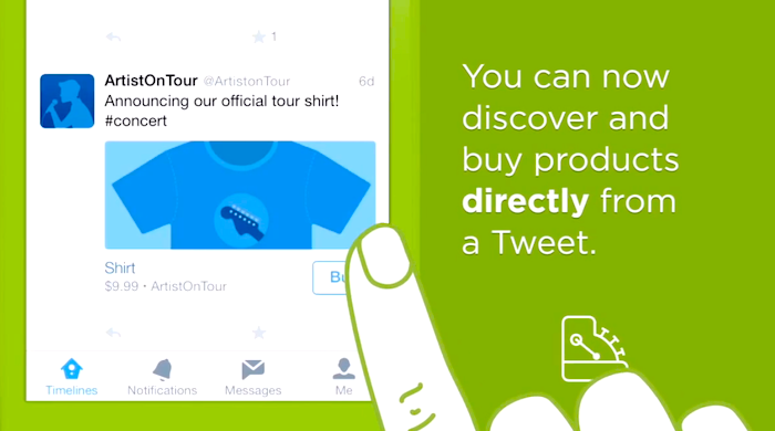 В Twitter появилась кнопка "Купить"