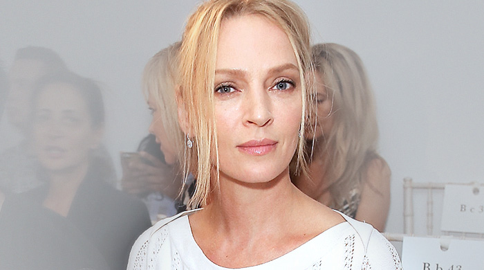 Ума Турман на показе Zac Posen, весна-лето 2015