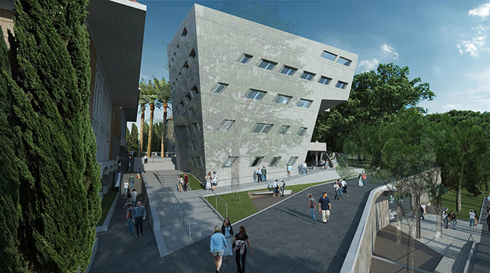 Здание Института Иссама Фареса в Бейруте от Захи Хадид