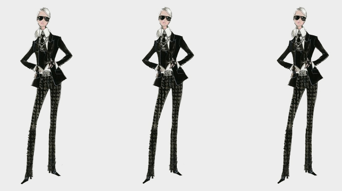 По образу и подобию Карла Лагерфельда сделали куклу Барби