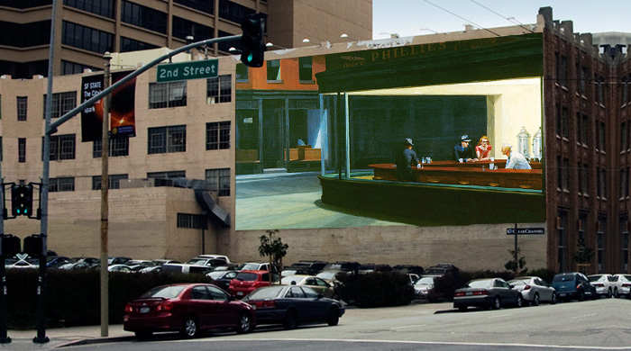 Картины американских художников на билбордах