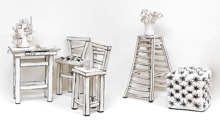 "Нарисованная" мебель Катарины Морлинг