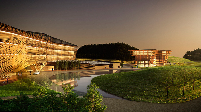 Проект гостиничного комплекса в Юньнане от Kengo Kuma Crafts