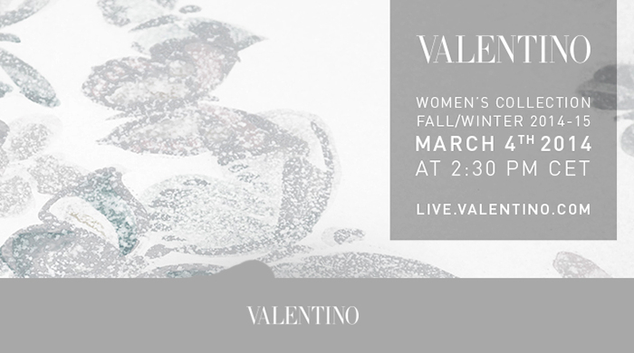 Прямая трансляция Valentino, осень-зима 2014