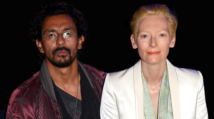 Тильда Суинтон на показах в рамках недели моды в Берлине