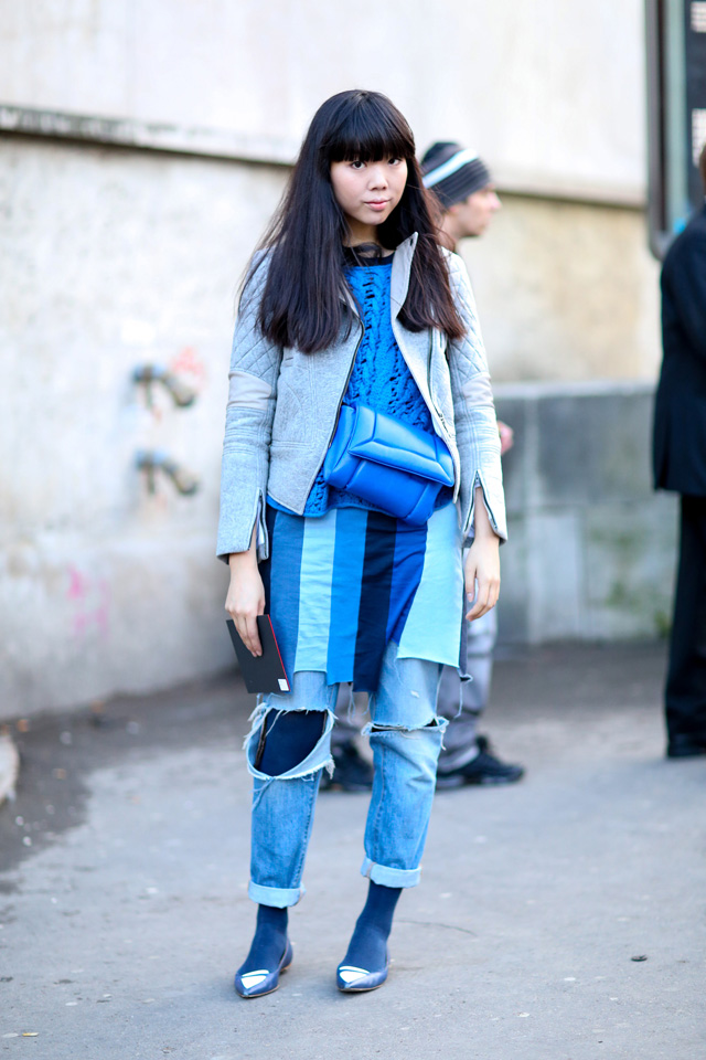 Неделя моды в Париже A/W 2014: street style. Часть I (фото 20)