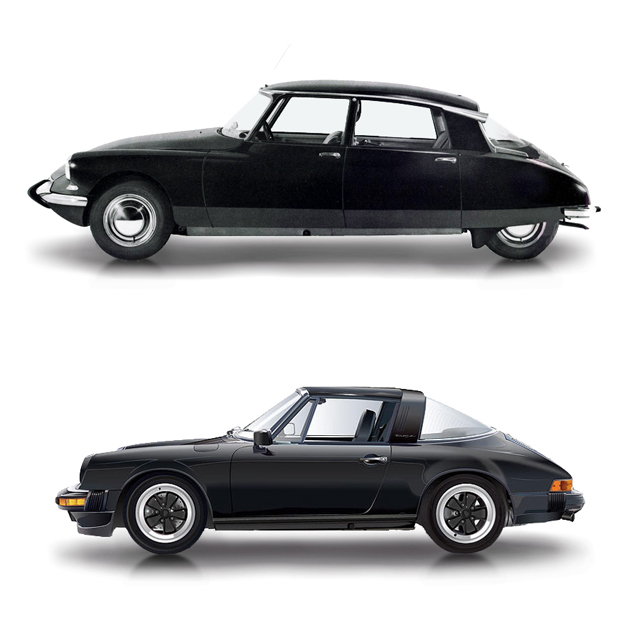 Оригиналы Porsche 911 и Citroen DS