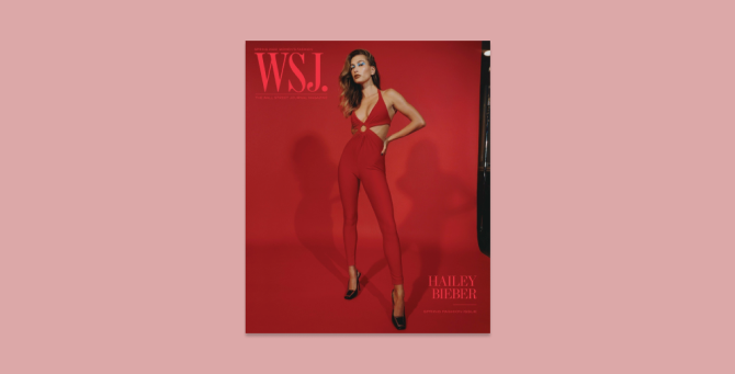 Хейли Бибер снялась для нового номера журнала WSJ
