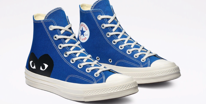 colorful comme des garcons converse