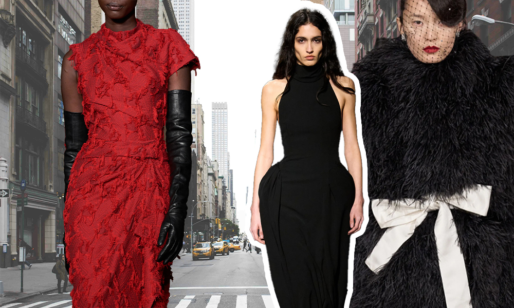Банты, перчатки и черный: тренды Недели моды в Нью-Йорке и Лондоне осень-зима 2024
