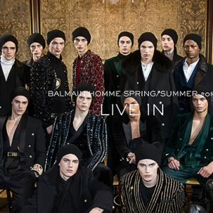 Прямая трансляция показа Balmain Homme, весна-лето 2016