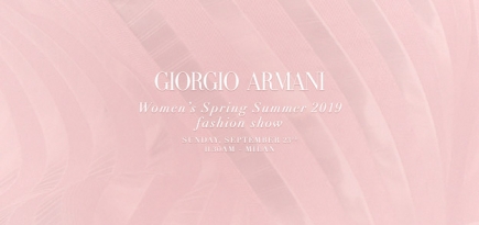 Прямая трансляция показа Giorgio Armani, коллекция весна-лето 2019