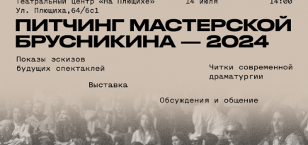 Питчинг Мастерской Брусникина пройдет в Театральном центре «На Плющихе»